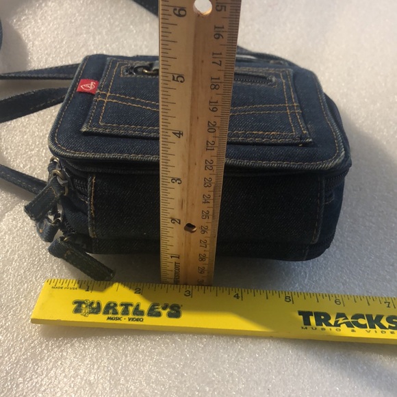 Vtg mini Demin cross body bag / purse . - Picture 3 of 17